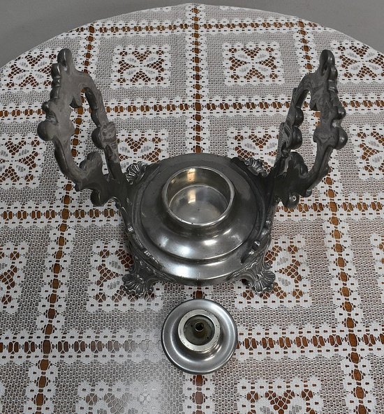 Samovar en Cuivre Argenté, style Louis XV - 2ème moitié du XIXe