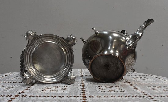 Samovar en Cuivre Argenté, style Louis XV - 2ème moitié du XIXe
