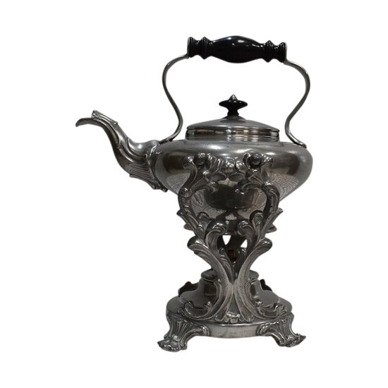 Samovar en Cuivre Argenté, style Louis XV - 2ème moitié du XIXe