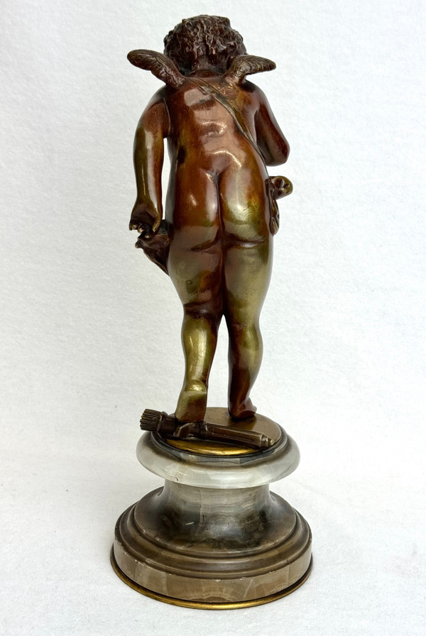 Bronzeskulptur aus dem 19. Jahrhundert Cupido