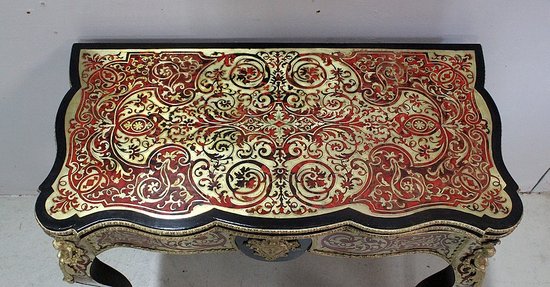 Table de Jeux en Marqueterie `Boulle`, époque Napoléon III - Milieu XIXe