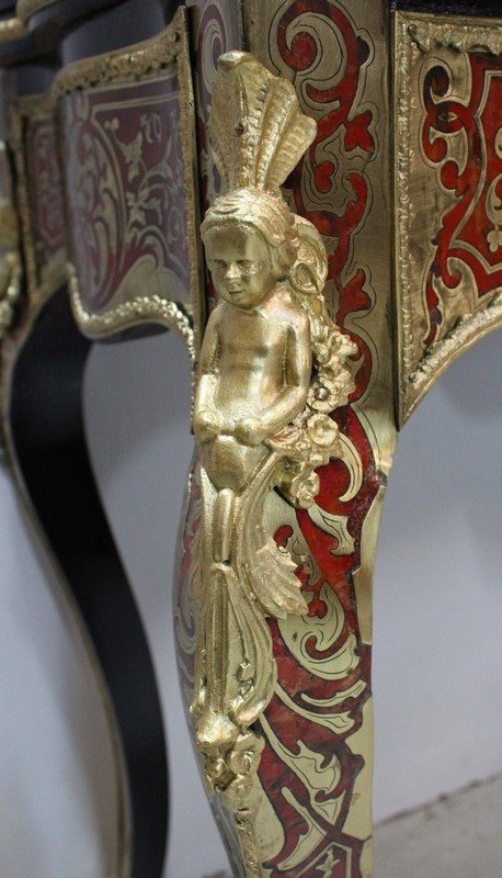 Table de Jeux en Marqueterie `Boulle`, époque Napoléon III - Milieu XIXe