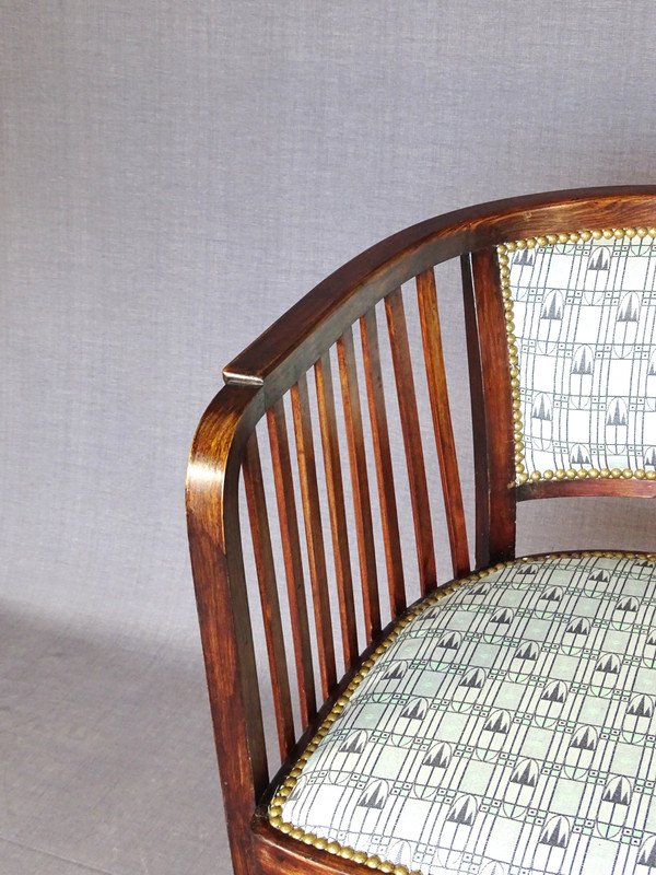 Thonet bench seat No. 6228, Kammerer, Backhausen fabrics, 1915