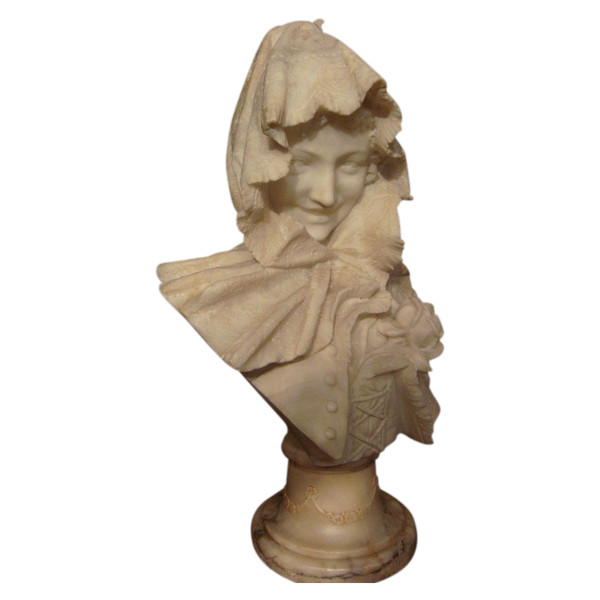 Busto di ragazza in stile Art Nouveau