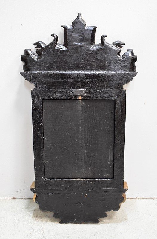 Small Golden Wood Mirror With Winged Animal Decorations - Late 19th Century