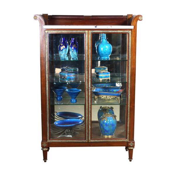 Vitrine aus Mahagoni Ende 19.