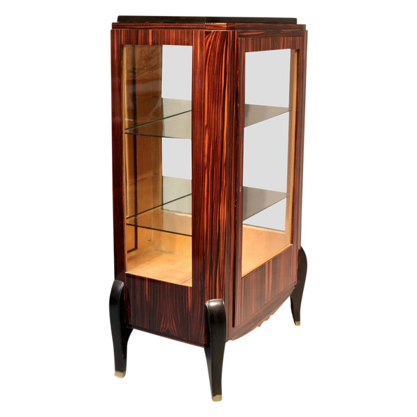 Art Deco Macassar display case attributed to Maurice Jallot
