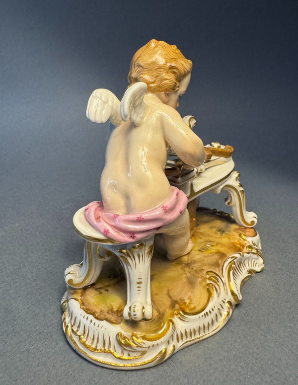 Meissen 'L'Amour sculptant son arc' Cupid porcelain N° C 61