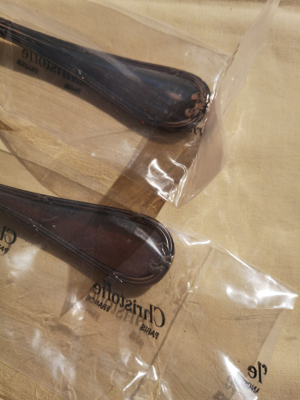 Rubans orfèvrerie Christofle salad servers (2 pieces), new in blister pack