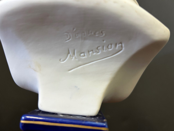Busto del Primo Console Napoleone Bonaparte in porcellana di biscuit - Impero