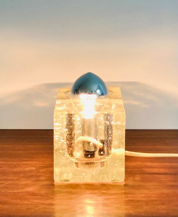 Lampada da tavolo in vetro di Murano (x2), Italia, 1960