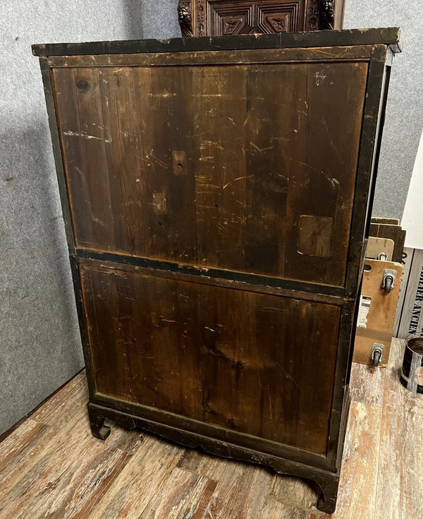 Mobile cinese in legno di ferro e bronzo dorato, XIX secolo