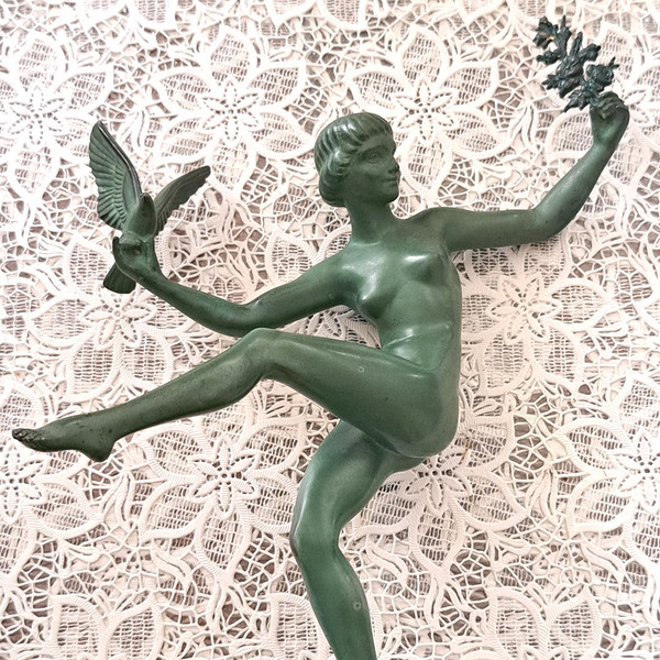 Art Deco sculpture by Marcel-André Bouraine (1886 - 1948) known as Briand