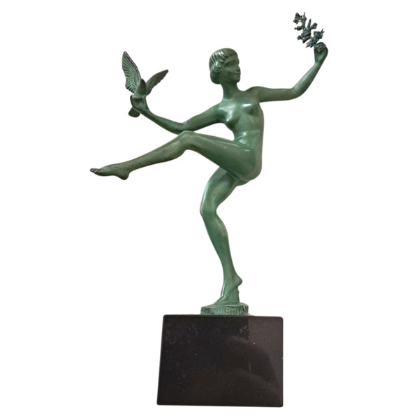 Art Deco sculpture by Marcel-André Bouraine (1886 - 1948) known as Briand