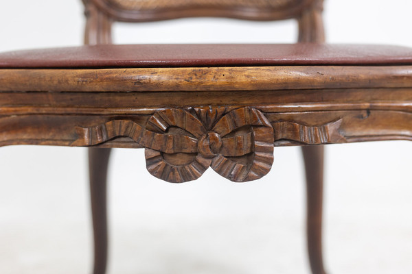 Pair of “cabriolet” armchairs in walnut and canework. Louis XV period. LS5209325/2750/4