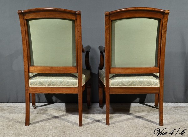 Coppia di Poltrone con Croci in Mogano, Epoca Restauro – Inizio XIX Secolo