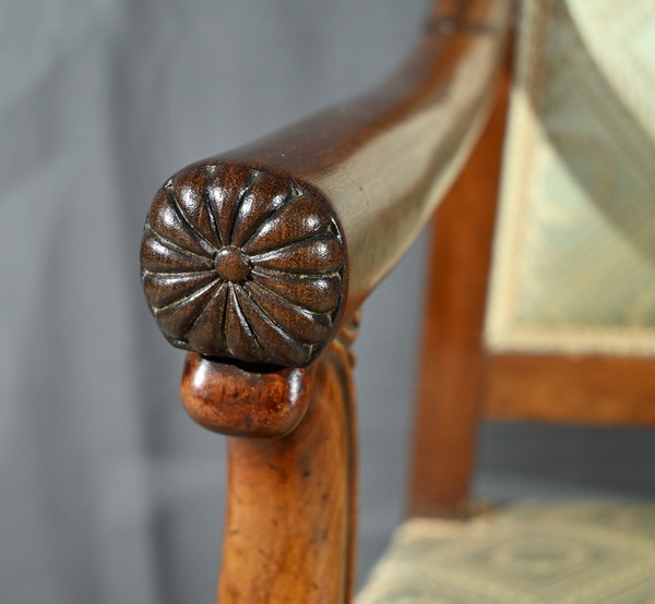 Coppia di Poltrone con Croci in Mogano, Epoca Restauro – Inizio XIX Secolo