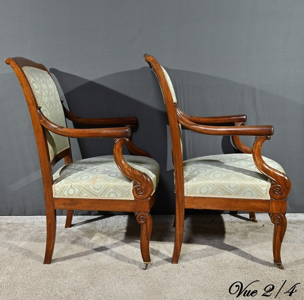 Coppia di Poltrone con Croci in Mogano, Epoca Restauro – Inizio XIX Secolo