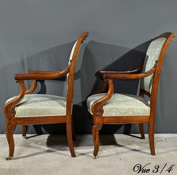 Coppia di Poltrone con Croci in Mogano, Epoca Restauro – Inizio XIX Secolo