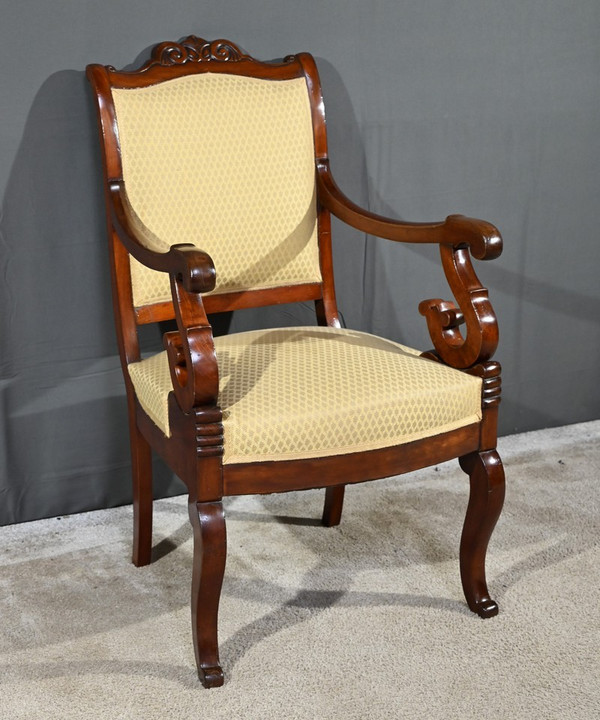 Fauteuil de Bureau en Acajou, époque Restauration – Début XIXe
