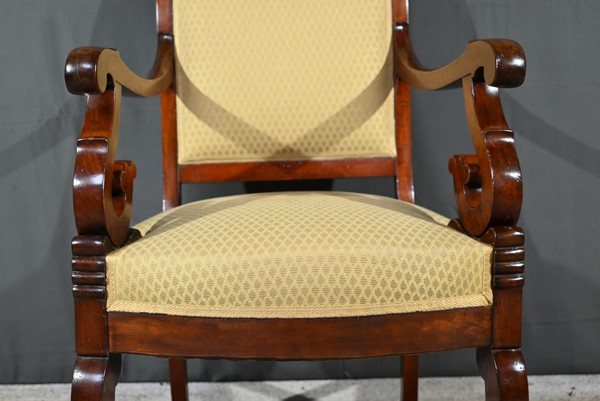 Fauteuil de Bureau en Acajou, époque Restauration – Début XIXe