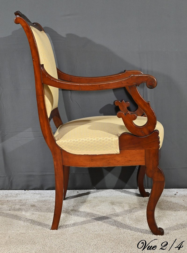 Fauteuil de Bureau en Acajou, époque Restauration – Début XIXe