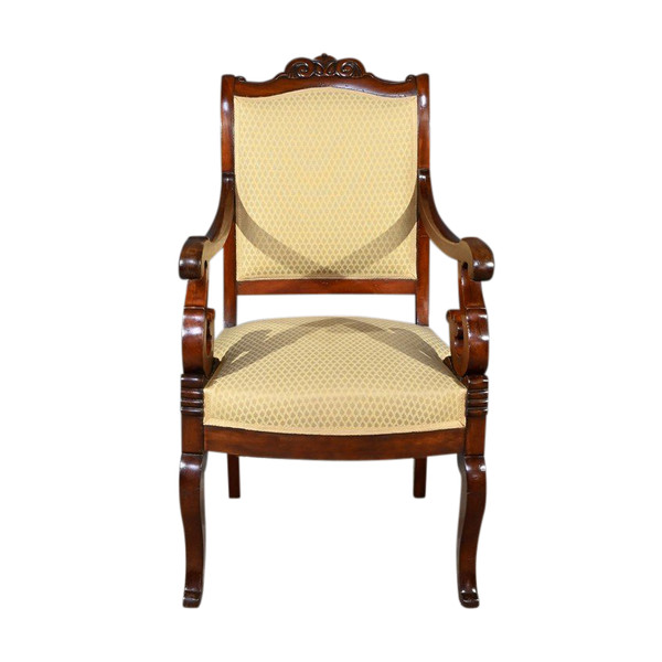 Fauteuil de Bureau en Acajou, époque Restauration – Début XIXe