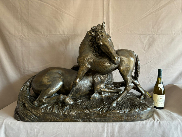 Sehr bedeutende Skulptur Die Auszeichnung in monumentaler Bronze