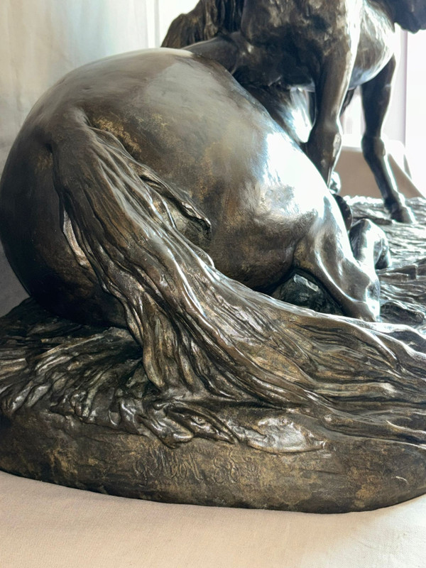 Sehr bedeutende Skulptur Die Auszeichnung in monumentaler Bronze