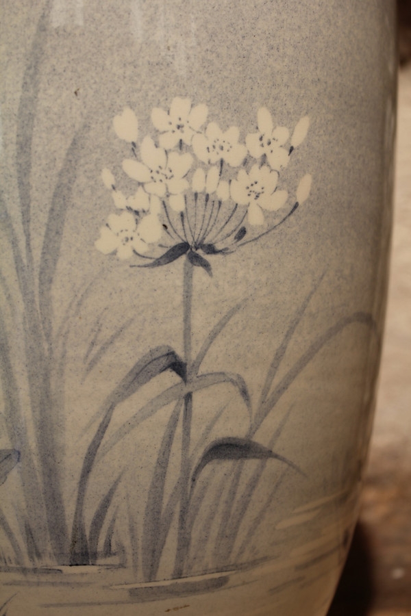 Large earthenware vase from Lunéville (Keller and Guérin) circa 1900-1920