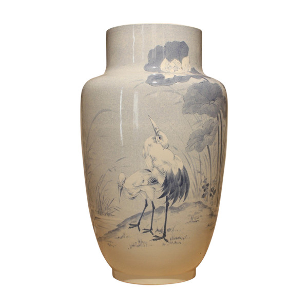 Large earthenware vase from Lunéville (Keller and Guérin) circa 1900-1920