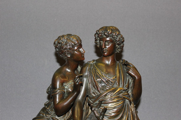 Bronze Orpheus And Eurydice After Hippolyte Moreau Late 19th Century