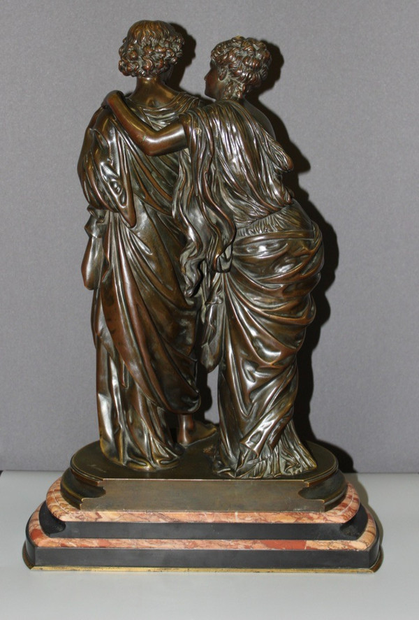 Bronze Orpheus And Eurydice After Hippolyte Moreau Late 19th Century