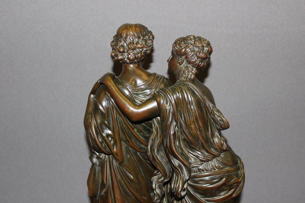 Bronze Orpheus And Eurydice After Hippolyte Moreau Late 19th Century