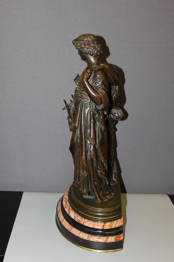 Bronze Orpheus And Eurydice After Hippolyte Moreau Late 19th Century
