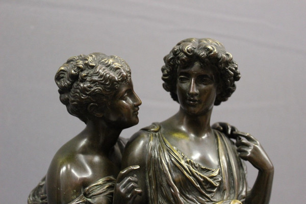 Bronze Orpheus And Eurydice After Hippolyte Moreau Late 19th Century