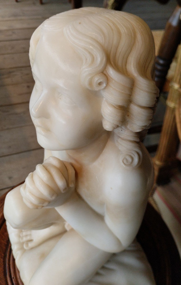 Praying Child - Alabaster - Florence - Luigi Pampaloni (1791-1847)
