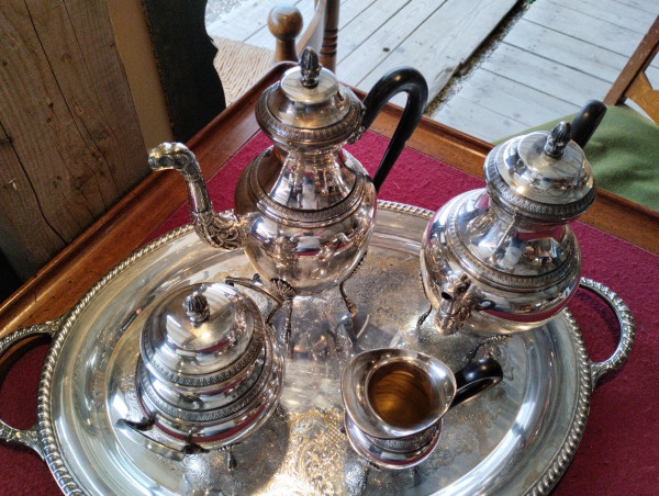 Coffee And Tea Service - Silver Metal - Empire - Late 19th Century.