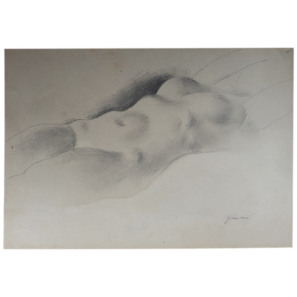 Wilhelm GIMMI - Studie einer länglichen nackten Gemme