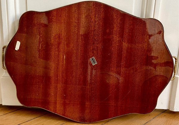 Italy, Intarsitalia, Circa 1960, Lacquered Wood Tray Phaethon Decor On The Chariot Of The Sun.