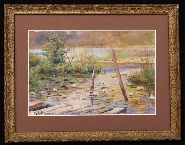 Ellen JOLIN, Water lily pond, perhaps in Saint-Cucufa