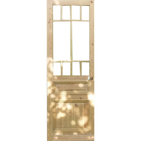 Series Of 6 Old Glass Doors Showcase Library Partition