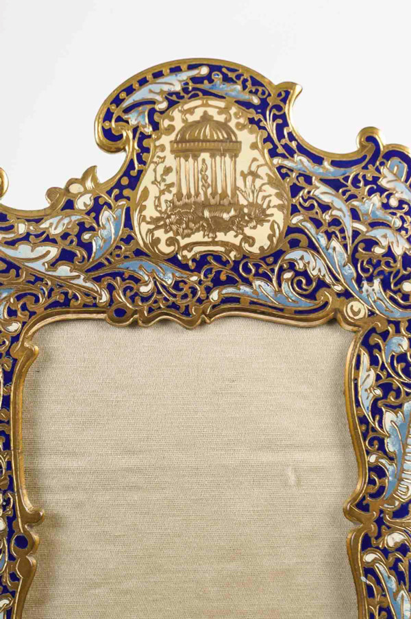 Un Cadre Photo En Bronze Cloisonné Fin XIXème Siècle 