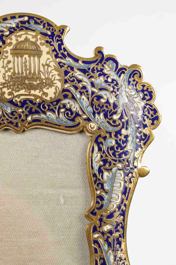 Un Cadre Photo En Bronze Cloisonné Fin XIXème Siècle 