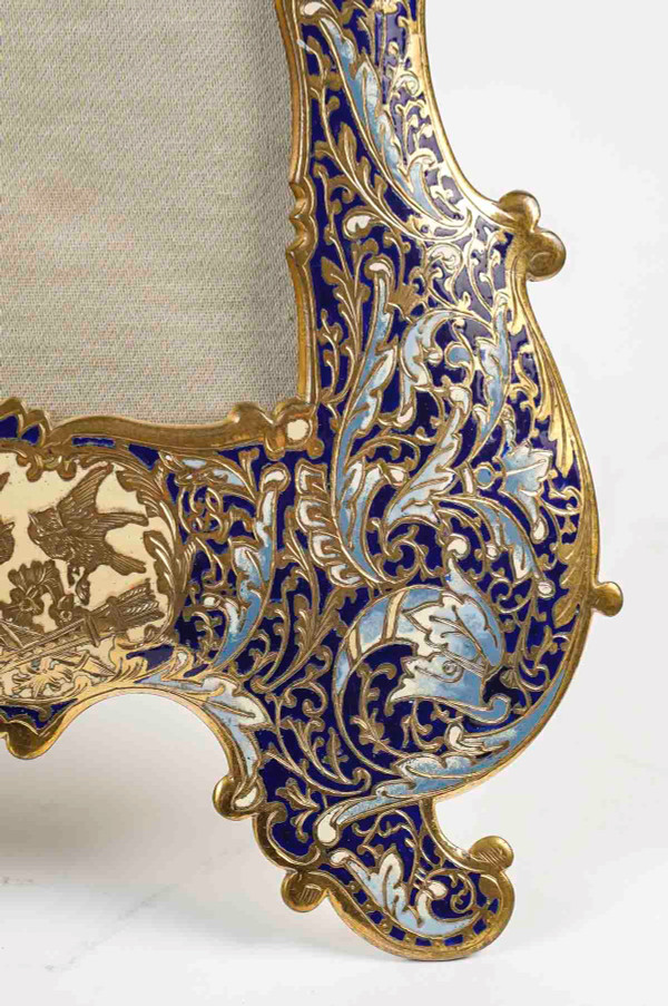 Un Cadre Photo En Bronze Cloisonné Fin XIXème Siècle 