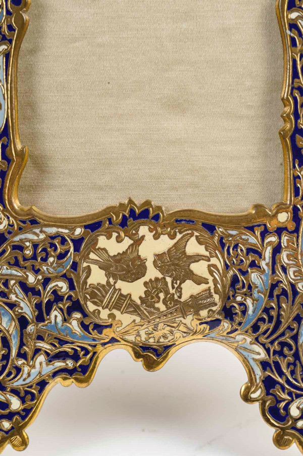 Un Cadre Photo En Bronze Cloisonné Fin XIXème Siècle 