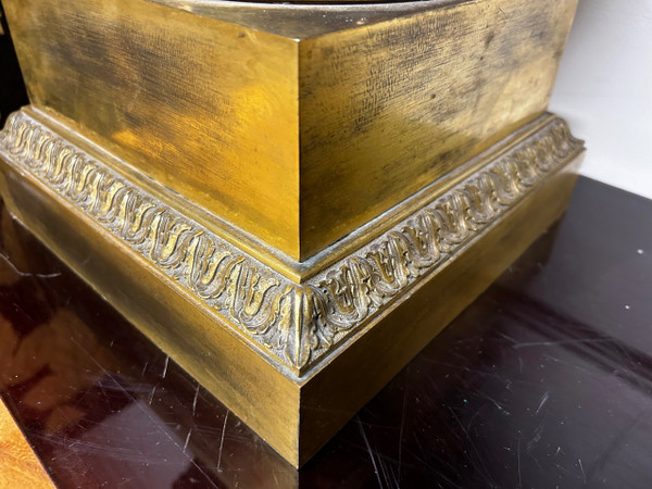 Importante Coppia di Vasi Medici in Porcellana Inizi del XIX Secolo - Impero - Restauro H 70 Cm