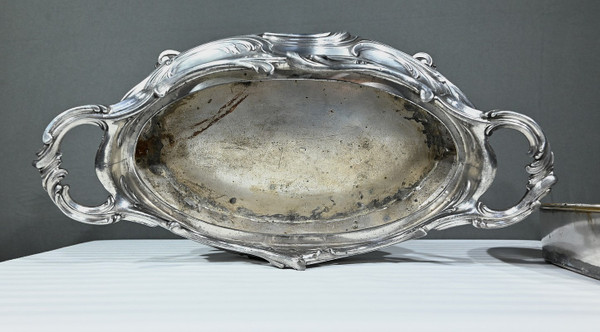 Blumenkasten aus versilberter Bronze, Victor Saglier, Jugendstil - Ende XIX.