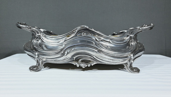 Blumenkasten aus versilberter Bronze, Victor Saglier, Jugendstil - Ende XIX.