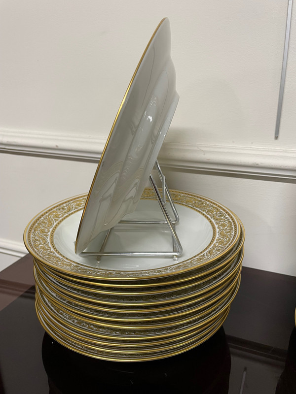 Bernardaud - Set di 24 piatti d'oro in porcellana di Limoges
